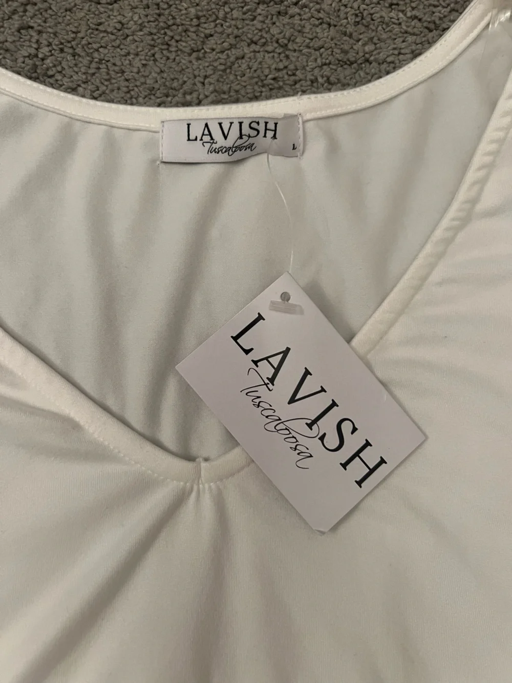 Lavish White Ruffled Top - Picture 2 of 3